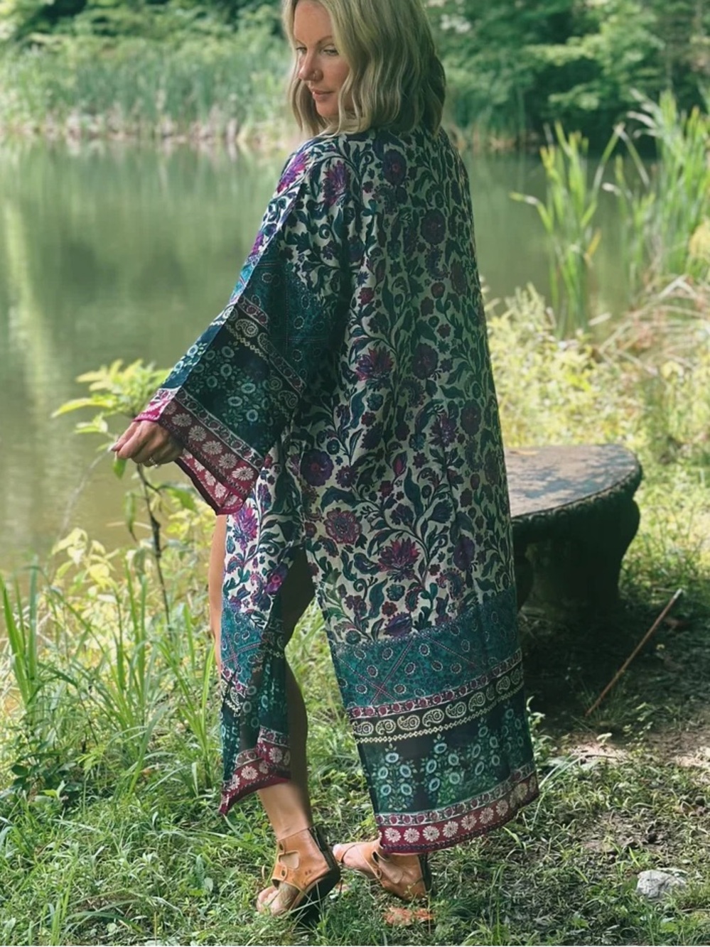 NWT Natural Life Kimono Duster S/M